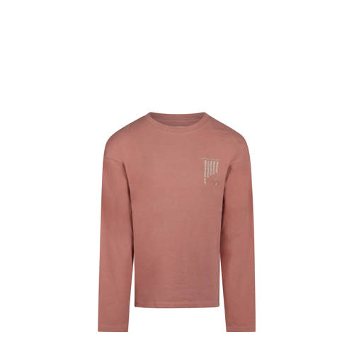 No Way Monday longsleeve rood Jongens Katoen Ronde hals Backprint - maat 164 afbeelding