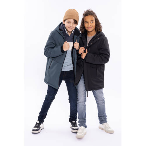No Way Monday hoodie blauw Sweater Jongens Katoen Capuchon Meerkleurig - maat 110 afbeelding