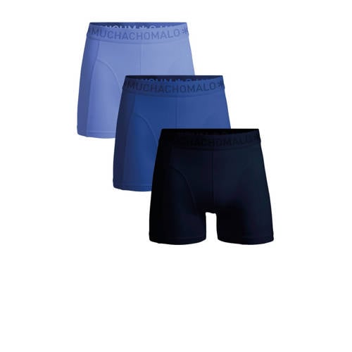 Muchachomalo boxershort - set van 3 blauw / zwart Jongens Stretchkatoen - maat 146/152 afbeelding