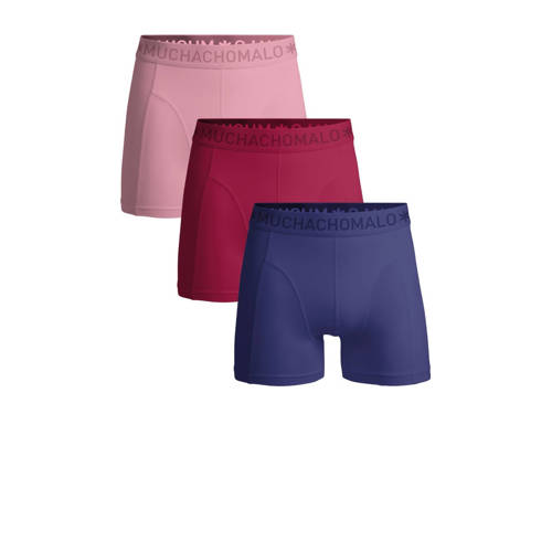 Muchachomalo boxershort - set van 3 roze / rood / blauw Jongens Stretchkatoen - maat 158/164 afbeelding
