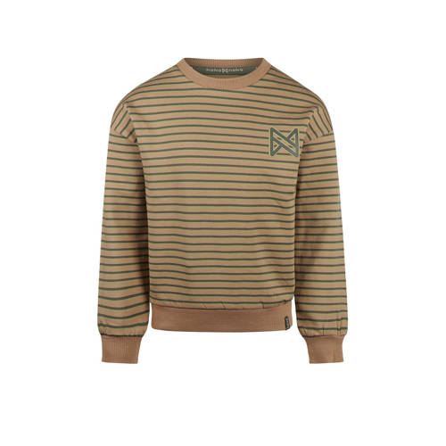 Koko Noko sweater bruin Jongens Stretchkatoen Ronde hals Streep - maat 128 afbeelding