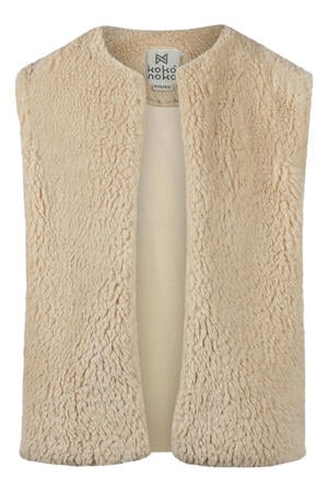 teddy gilet ecru