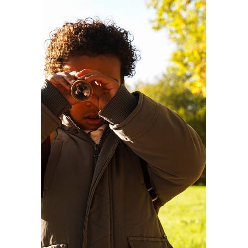 Koko Noko parka grijsgroen Jas Jongens Polyester Capuchon Effen