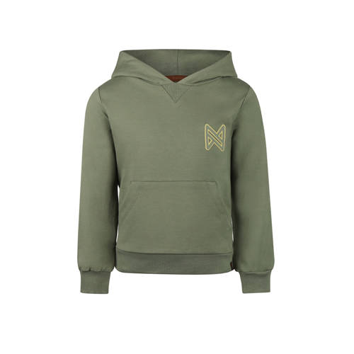 Koko Noko hoodie groen Sweater Jongens Stretchkatoen Capuchon Backprint - maat 128 afbeelding