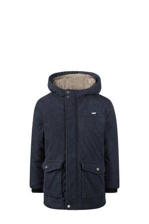 corduroy parka donkerblauw