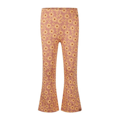 Koko Noko flared broek oudroze Meisjes Stretchkatoen Bloemen - maat 104 afbeelding