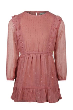 korte jurk met lurex roze