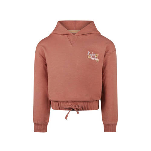 Koko Noko hoodie roze Sweater Meisjes Stretchkatoen Capuchon Logo - maat 110 afbeelding
