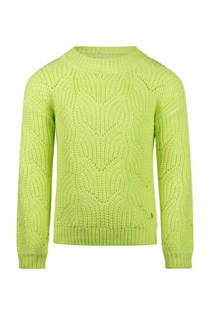 trui limegroen grof gebreid