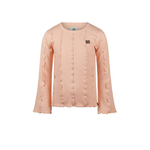 Koko Noko longsleeve oranje rib gebreid Meisjes Stretchkatoen Ronde hals - maat 134 afbeelding