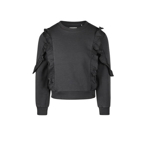 Koko Noko sweater antraciet gebreid Grijs Meisjes Stretchkatoen Ronde hals - maat 74 afbeelding