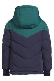 thumbnail: Orange Stars gewatteerde reversible colourblock jas Otis donkerblauw/teal