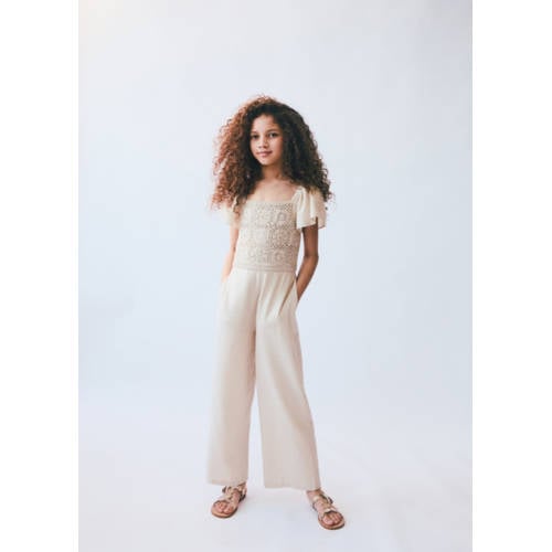 Mango Kids sandalen goud Meisjes Imitatieleer Effen