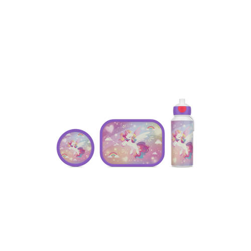 Mepal Campus lunchset (pop-up fles + fruitbox) Broodtrommel Roze afbeelding