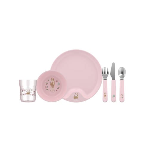Mepal Mio kinderserviesset (6-delig) Roze | Serviesset van Mepal afbeelding