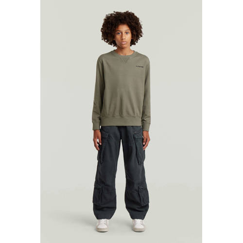 G-STAR sweater groen Jongens Katoen Ronde hals Logo - maat 164 afbeelding