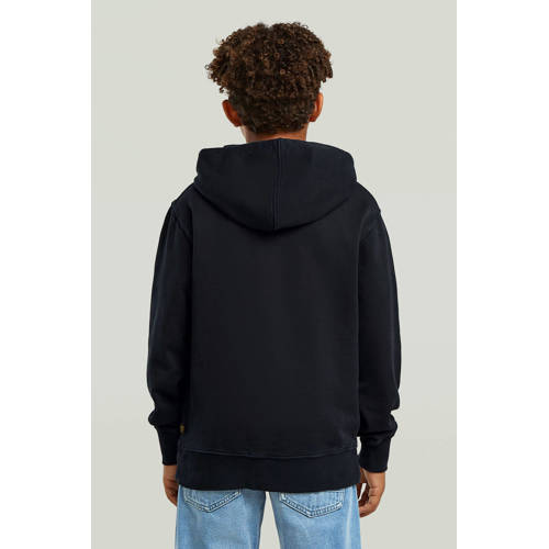 G-STAR hoodie donkerblauw Sweater Jongens Katoen Capuchon Effen - maat 128 afbeelding
