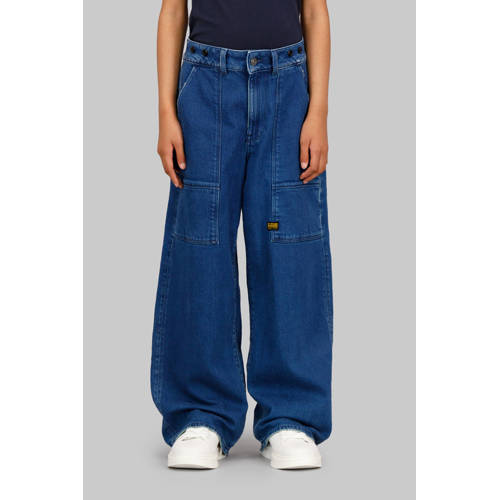 G-STAR loose fit jeans medium blue denim Blauw Effen