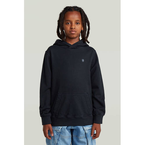 G-STAR hoodie donkerblauw Sweater Jongens Katoen Capuchon Effen - maat 140 afbeelding