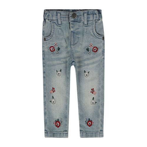 Dirkje loose fit regular waist regular fit jeans blauw Meisjes Stretchdenim - maat 98 afbeelding