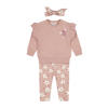 Dirkje sweater + broek + haarband roze