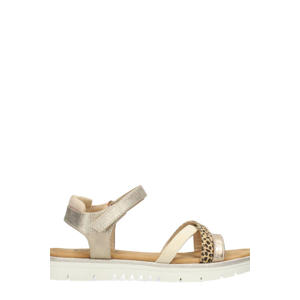 sandalen goud/dierenprint