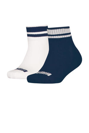 sportsokken - donkerblauw / wit (set van 2)