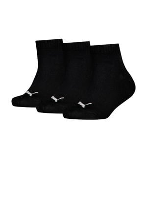 sneakersokken - zwart (set van 3)