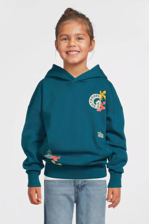 hoodie Ava met printopdruk groen