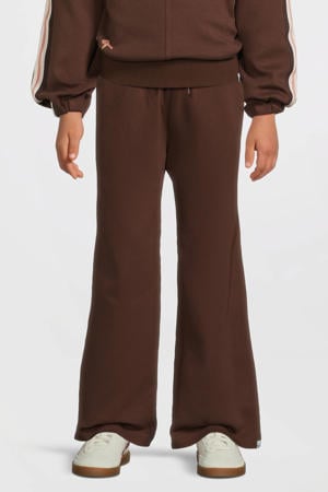 broek met streep donkerbruin