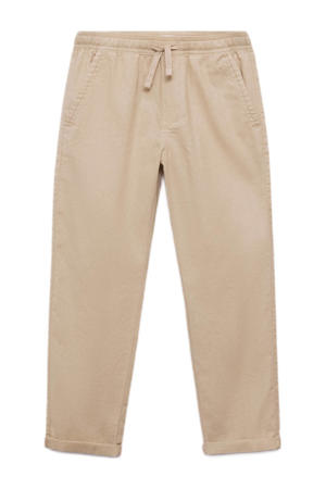 linnen casual broek beige