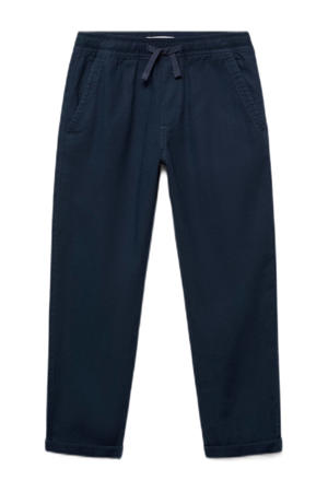 linnen casual broek marine