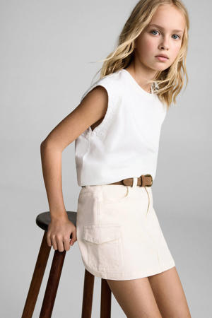 denim spijkerrok beige