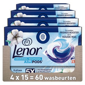 PODS Wascapsules Katoen Fris - 4 x 15 Wasbeurten - 60 wasbeurten
