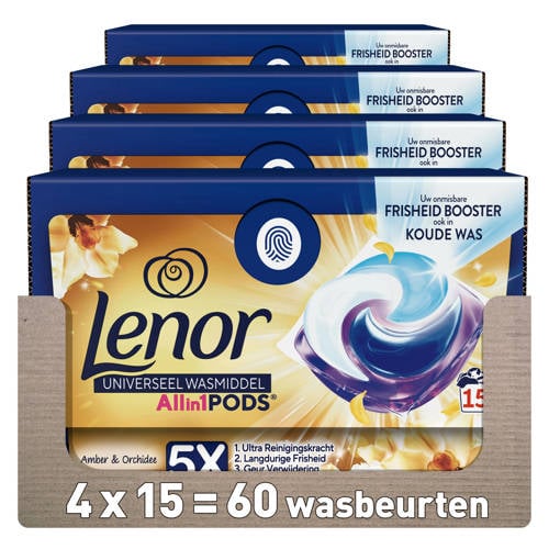 Lenor PODS Wascapsules Amber & Orchidee - 4 x 15 Wasbeurten - 60 wasbeurten Wasmiddel