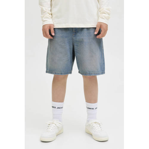 JACK & JONES JUNIOR denim loose short medium blue denim Korte broek Blauw Jongens Stretchdenim - maat 176 afbeelding