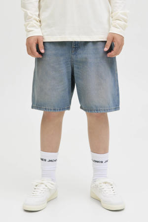 denim loose short medium blue denim