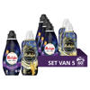 Robijn Perfect Match Black Velvet wasmiddel + Beautiful Mystery wasverzachter pakket - 5 stuks - 60 wasbeurten