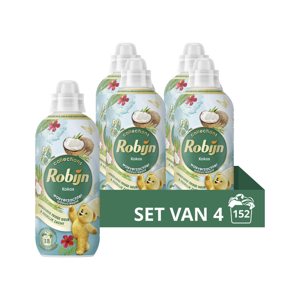 Robijn Collections Kokos wasverzachter - 4 x 38 wasbeurten - 152 wasbeurten