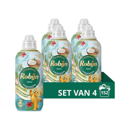 Robijn Collections Kokos wasverzachter - 4 x 38 wasbeurten - 152 wasbeurten afbeelding