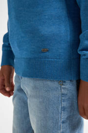 thumbnail: Petrol Industries sweater blauw fijn gebreid