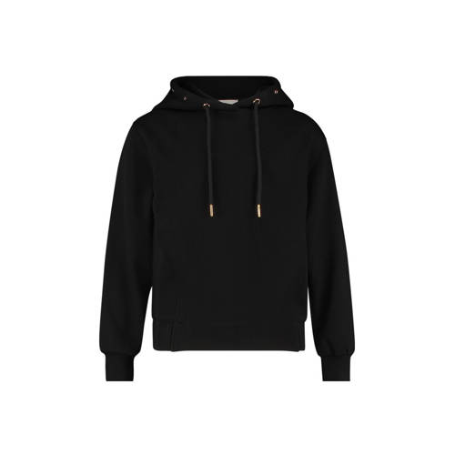 AI&KO hoodie zwart Sweater Meisjes Viscose Capuchon Effen - maat 176 afbeelding