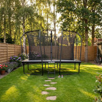 thumbnail: Virtufit Premium Rechthoekige Trampoline met Veiligheidsnet incl. trap 244 x 366 x 265 cm