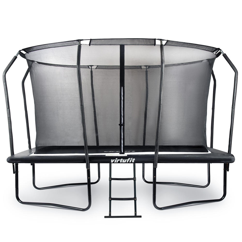 Virtufit Premium Rechthoekige Trampoline met Veiligheidsnet incl. trap 244 x 366 x 265 cm