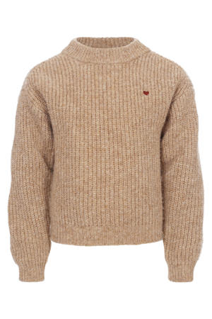 sweater beige grof gebreid