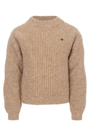 sweater beige grof gebreid