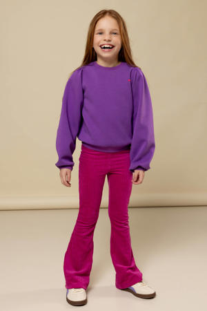 corduroy flared flared broek roze