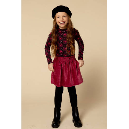 LOOXS little fluwelen korte rok roze Meisjes Fluweel Effen - maat 92 afbeelding