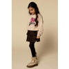 LOOXS little fluwelen strokenrok met panterprint bruin
