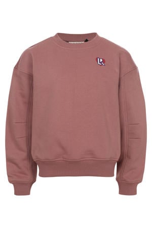 sweater met backprint oudroze